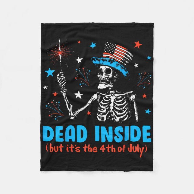 Skeleton Independence day dog innanför men det var Fleecefilt (Framsidan)