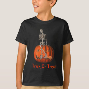 Skeleton Jack o lantern Cute Halloween Tee