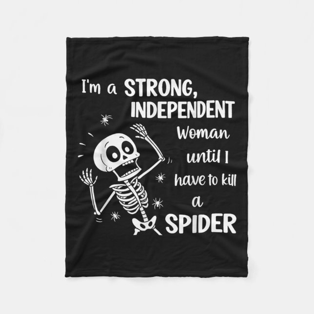 Skeleton jag är en stark kvinna i Oberoende tills  Fleecefilt (Framsidan)