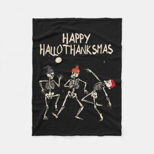 Skeleton jul Halloween Thanksgiving Roligt Fleecefilt