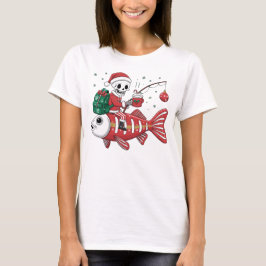 Skeleton Julfiske, Helgdag T Shirt