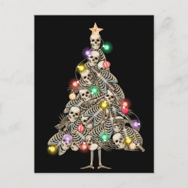 Skeleton Julgran Funny Ugly Julafton Skeletons Helg Vykort