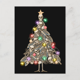 Skeleton Julgran Funny Ugly Julafton Skeletons Helg Vykort