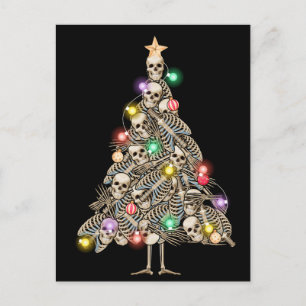 Skeleton Julgran Funny Ugly Julafton Skeletons Helg Vykort