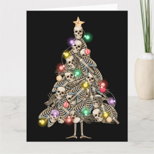 Skeleton Julgran Funny Ugly Julafton Skeletons Kort