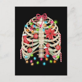 Skeleton Julgran Funny Ugly Julafton Skeletons Vykort