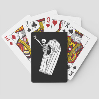 Skeleton Jumping out of Casket Surprise on Casinokort