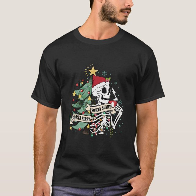 Skeleton-kaffe T Shirt (Framsida)