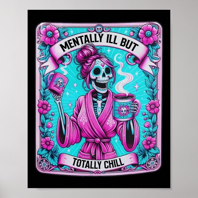 Skeleton-kaffekortet är oavsiktligt isär men total poster (Framsidan)