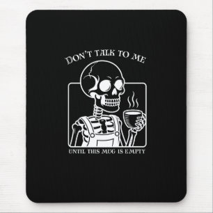 Skeleton-kaffeoffertkonst - fet svart typografi musmatta