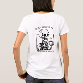 Skeleton-kaffeoffertkonst - fet svart typografi t shirt