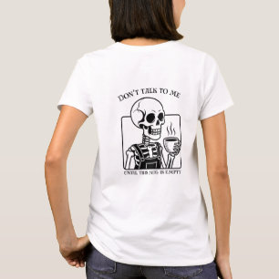 Skeleton-kaffeoffertkonst - fet svart typografi t shirt