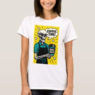 Skeleton-kaffetid - Klassisk poppkonst T Shirt