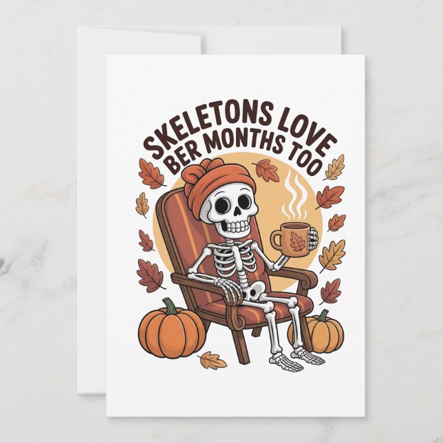 Skeleton Kärlek Ber Månader för smak Tack Kort (Framsida)