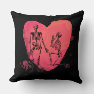 Skeleton Kärlek Kudde