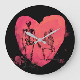 Skeleton Kärlek Stor Klocka