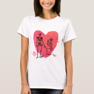 Skeleton Kärlek T Shirt