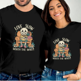 Skeleton Kärlek värdigt Valentines day T Shirt