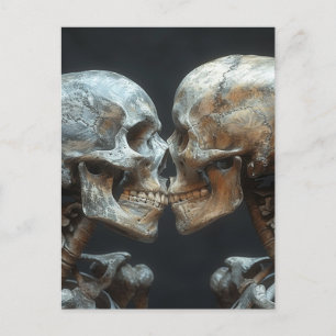 Skeleton Kiss Vykort