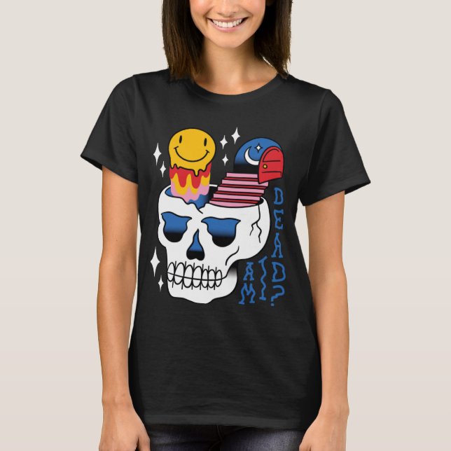 Skeleton, läskört, död t shirt (Framsida)