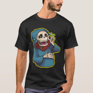 Skeleton laughing with a lot of joy t shirt