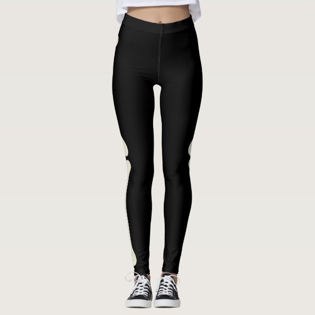 Skeleton Leg Bones Leggings (Framsida)