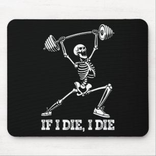 Skeleton Liiting Weights Workout Gym Älskare - om Musmatta
