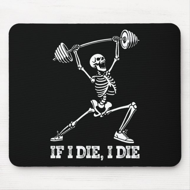 Skeleton Liiting Weights Workout Gym Älskare - om  Musmatta (Framsidan)