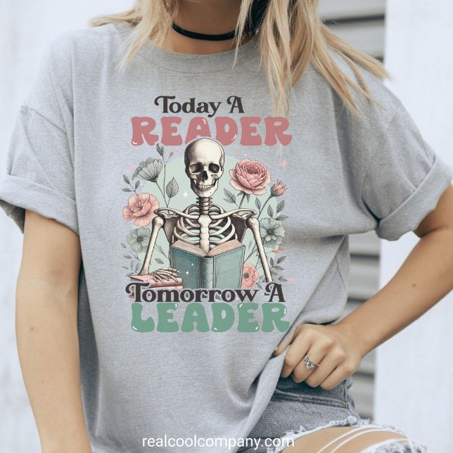 Skeleton - Lustigt läsande teve T Shirt (Skapare uppladdad)