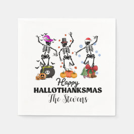 Skeleton Lycklig Hallothanksmas Pappersservett