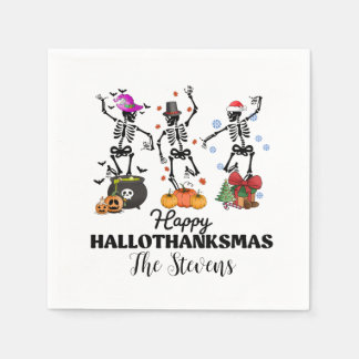 Skeleton Lycklig Hallothanksmas Pappersservett