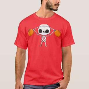 Skeleton Lyftande pumpor Funny Halloween Snatch B T Shirt