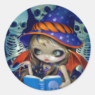 "Skeleton Magic"-märke Runt Klistermärke