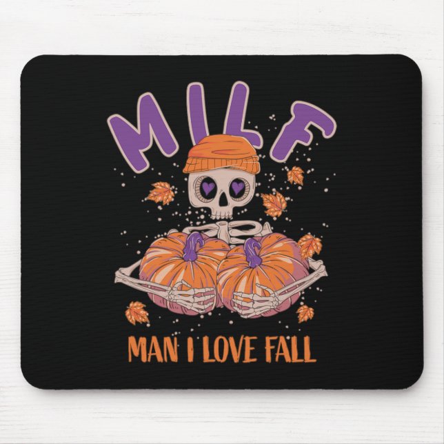 Skeleton Man I Kärlek Fall Funny Skeleton Pumpkin  Musmatta (Framsidan)