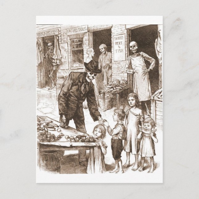 Skeleton Market Vykort (Framsida)