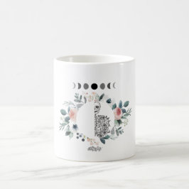 Skeleton med blommor kaffemugg
