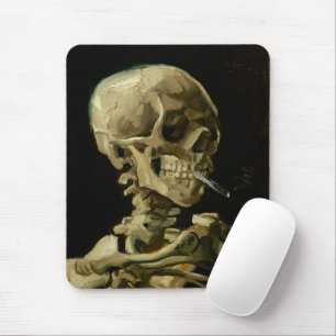 Skeleton med brännande cigarett Van Gogh Musmatta