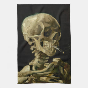 Skeleton med brinnande cigarett   Vincent van Gogh Kökshandduk