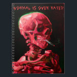 Skeleton med Burning Cigarette av Van Gogh Anteckningsbok<br><div class="desc">Normal är för stor. Min egen tvist om den klassiska målningen Skeleton med en brinnande cigarett av Vincent Van Gogh (1886) som har förbättrats och fått ny färg och text av Kelly kompletterande Färger.</div>