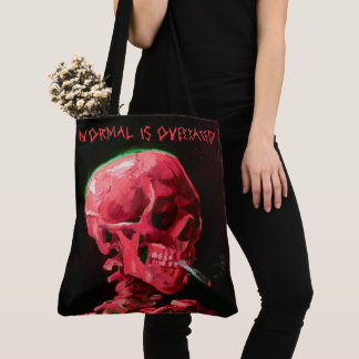 Skeleton med Burning Cigarette av Van Gogh Tygkasse
