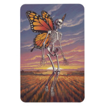 Skeleton med Butterfly Vingar Design Magnet