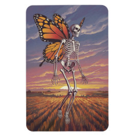 Skeleton med Butterfly Vingar Design Magnet