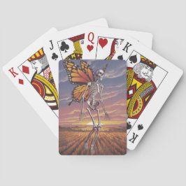 Skeleton med Butterfly Vingar Poker Spelkort