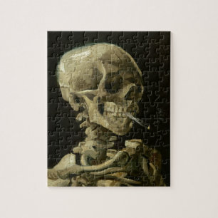 Skeleton med cigarett av Van Gogh Pussel