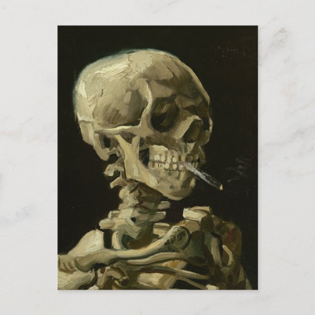 Skeleton med cigarett av Van Gogh Vykort (Framsida)