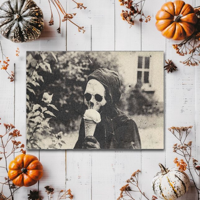 Skeleton med glass Vintage Vykort (Skapare uppladdad)