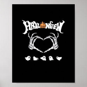 Skeleton med, halloween-design poster