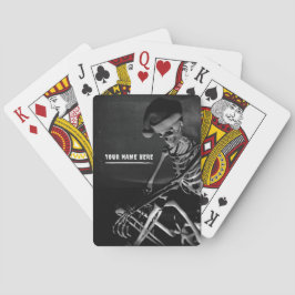 Skeleton med julhatt casinokort