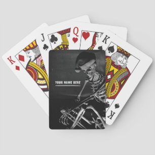 Skeleton med julhatt casinokort
