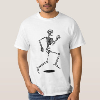Skeleton med ord t shirt